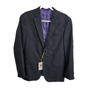 Ted Baker Endurance Blazer Mens Black 40R Wool Silk Jarrett Suit Sport Coat NWT
